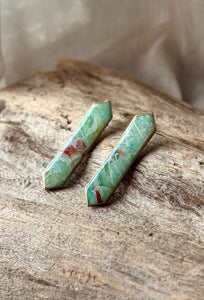 Aventurine Long Diamond Studs