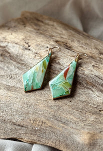 Aventurine Diamond Dangles