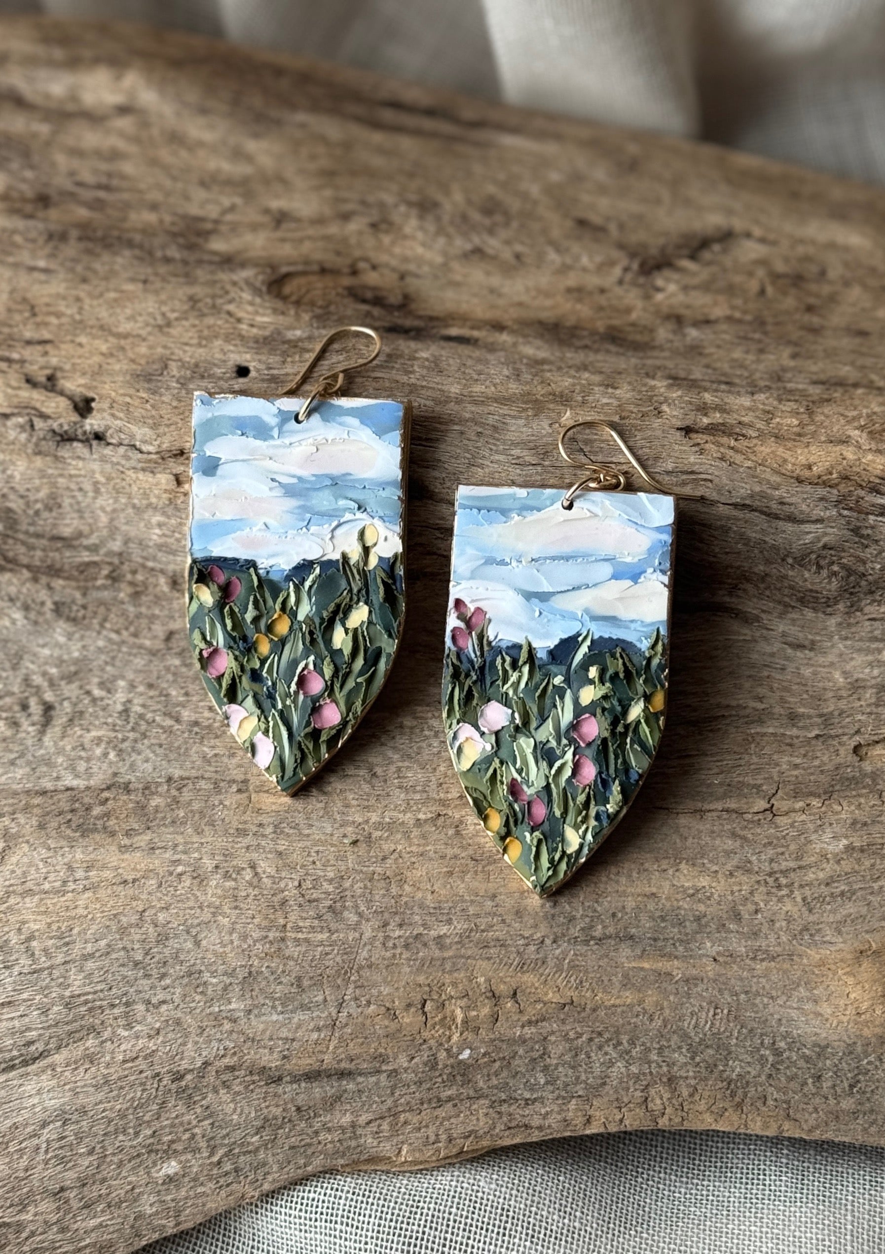 Floral Field Dangles