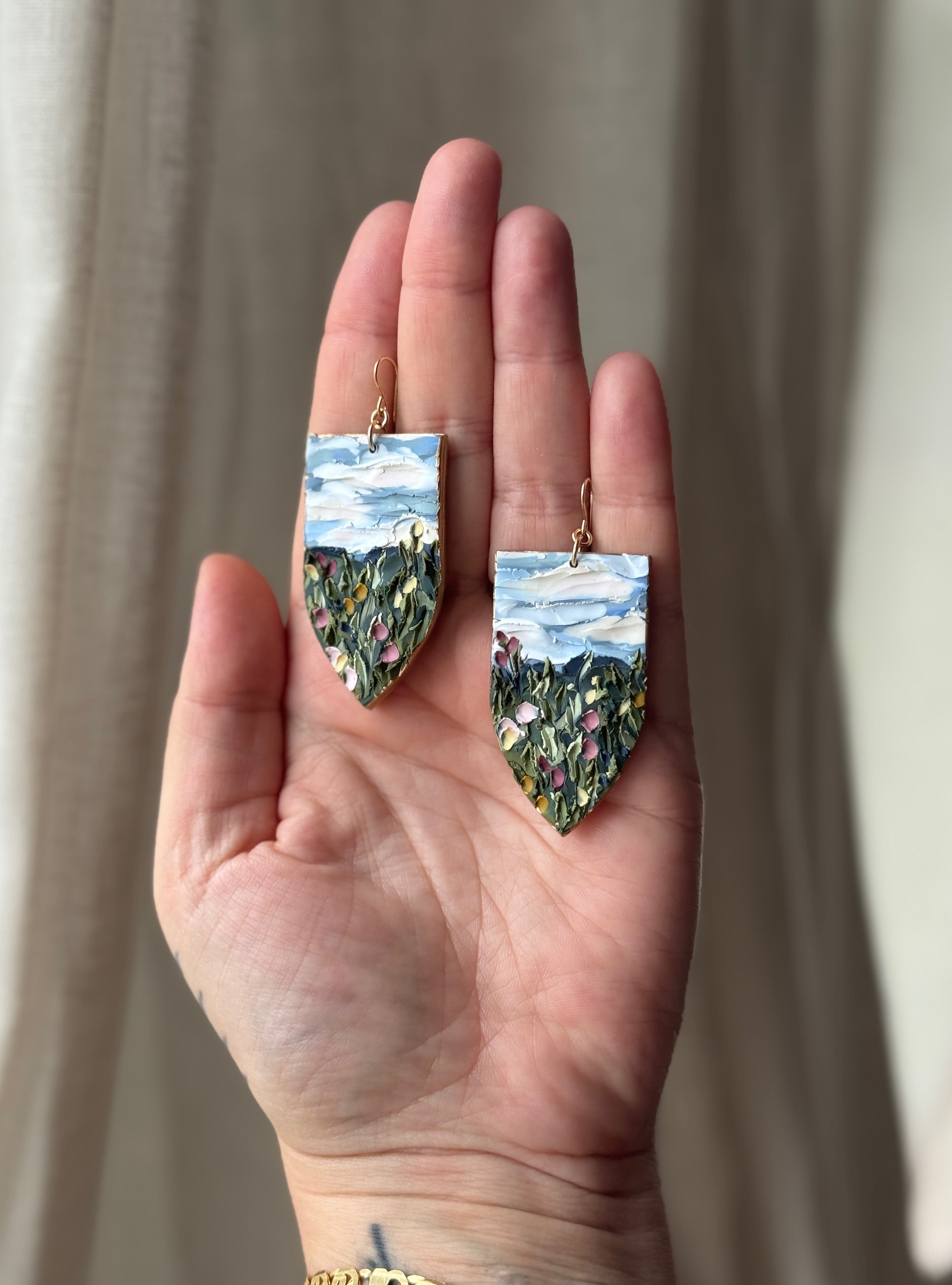 Floral Field Dangles