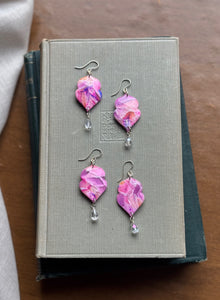 Pink Amethyst & Crystal Dangle