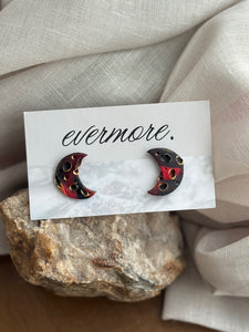 Red Blood Moon Studs